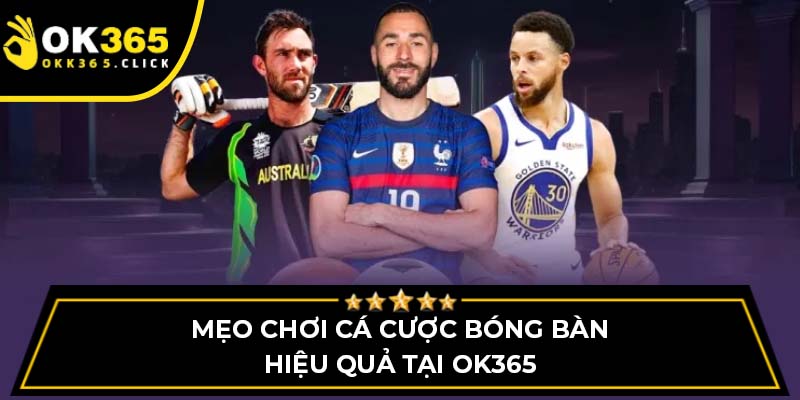 Mẹo chơi cá cược bóng bàn hiệu quả tại OK365